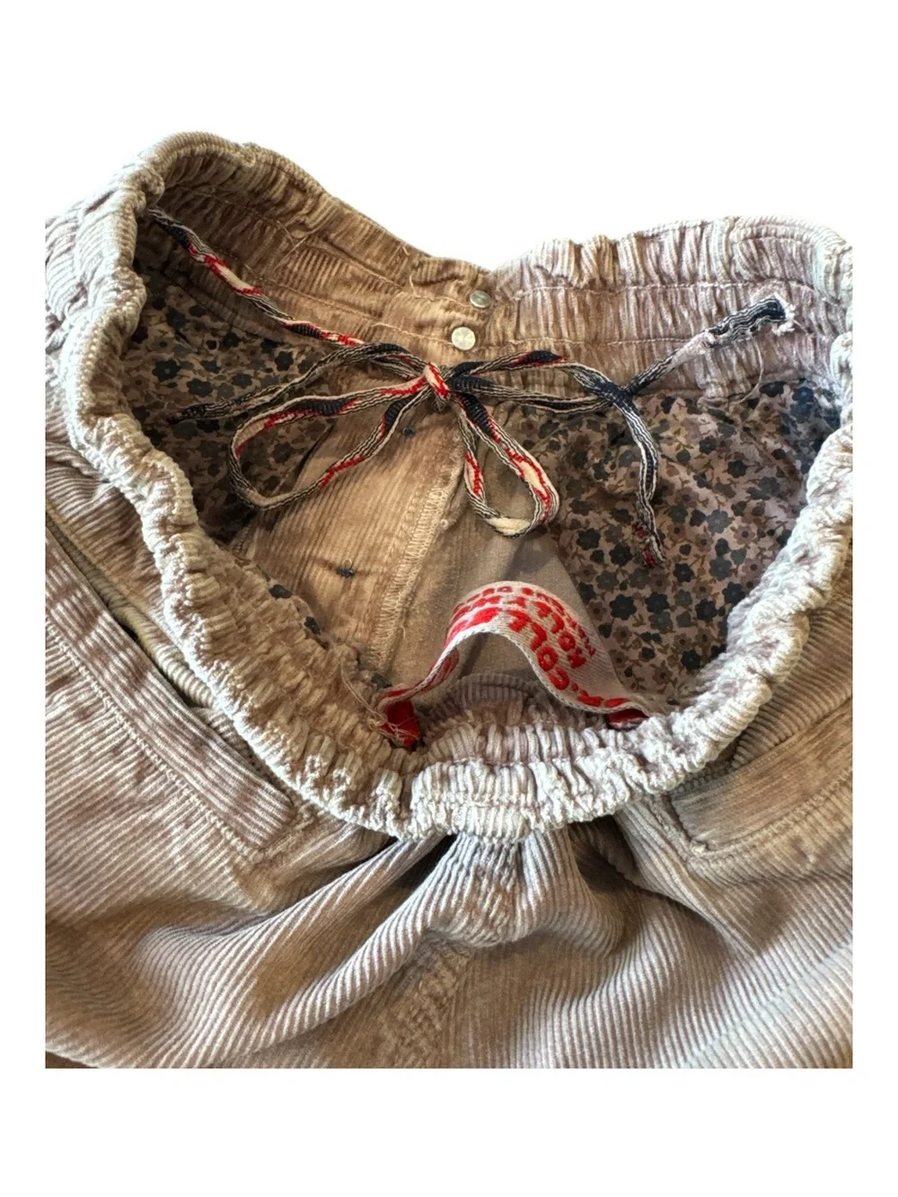 Dr. Collectors Sun Faded Cappuccino Corduroy Barrel Leg Pants Size M
